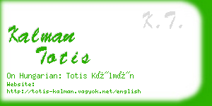 kalman totis business card